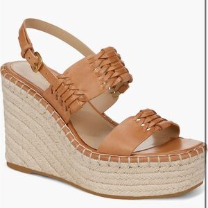 Veronica Beard Tan Espadrille Wedges